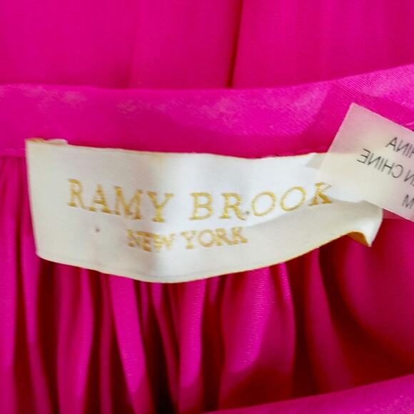 Ramy Brook Hot Pink Sleeveless Blouson Mini Dress Size Medium - Picture 5 of 7